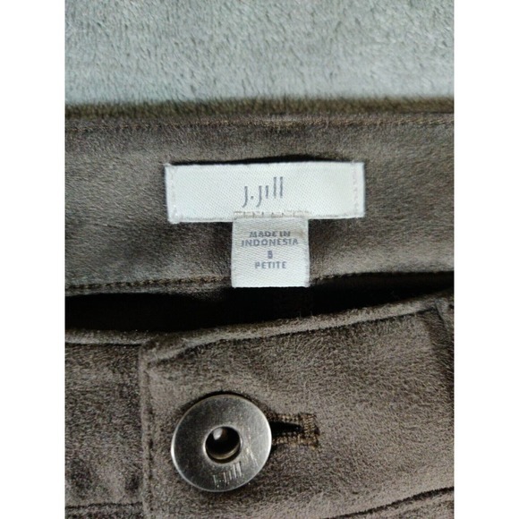 J. Jill Pants Womens 6 Brown Microsuede Skinny Leg Casual Normcore - Picture 2 of 7